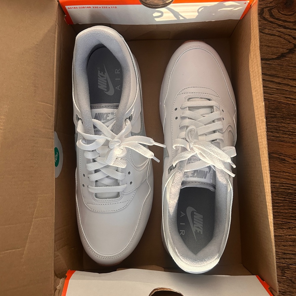 Nike Air Pegasus ‘89 White and Light Gray Golf Shoes - Picture 3 of 4
